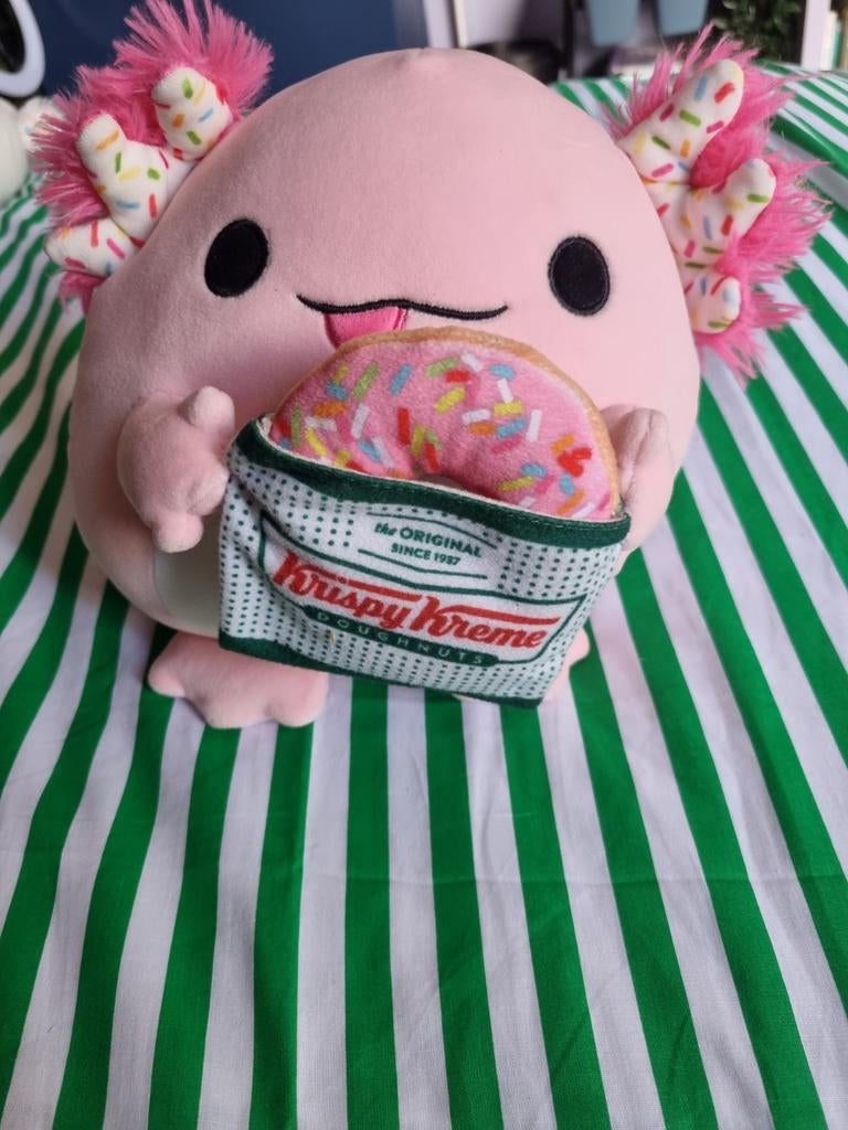 Schattige Roze Axolotl Knuffel met Donut, Kinderen en Baby's, Speelgoed | Knuffels en Pluche, Ophalen, Overige merken, Overige karakters