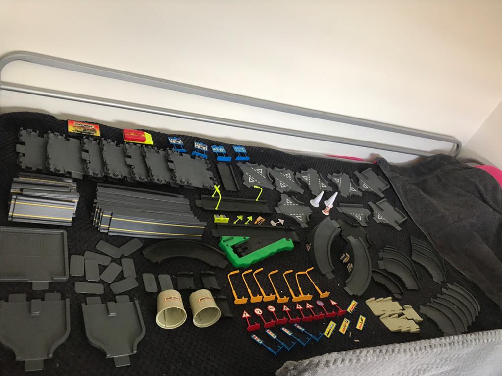 Te koop matchbox baan, Kinderen en Baby's, Speelgoed | Racebanen, Ophalen, Zelf te bouwen, Handmatig, Racebaan