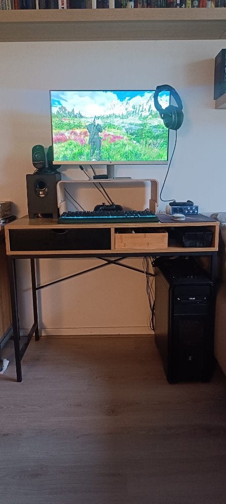 Eiken bureau, Huis en Inrichting, Ophalen, Gebruikt, Bruin, Overige merken