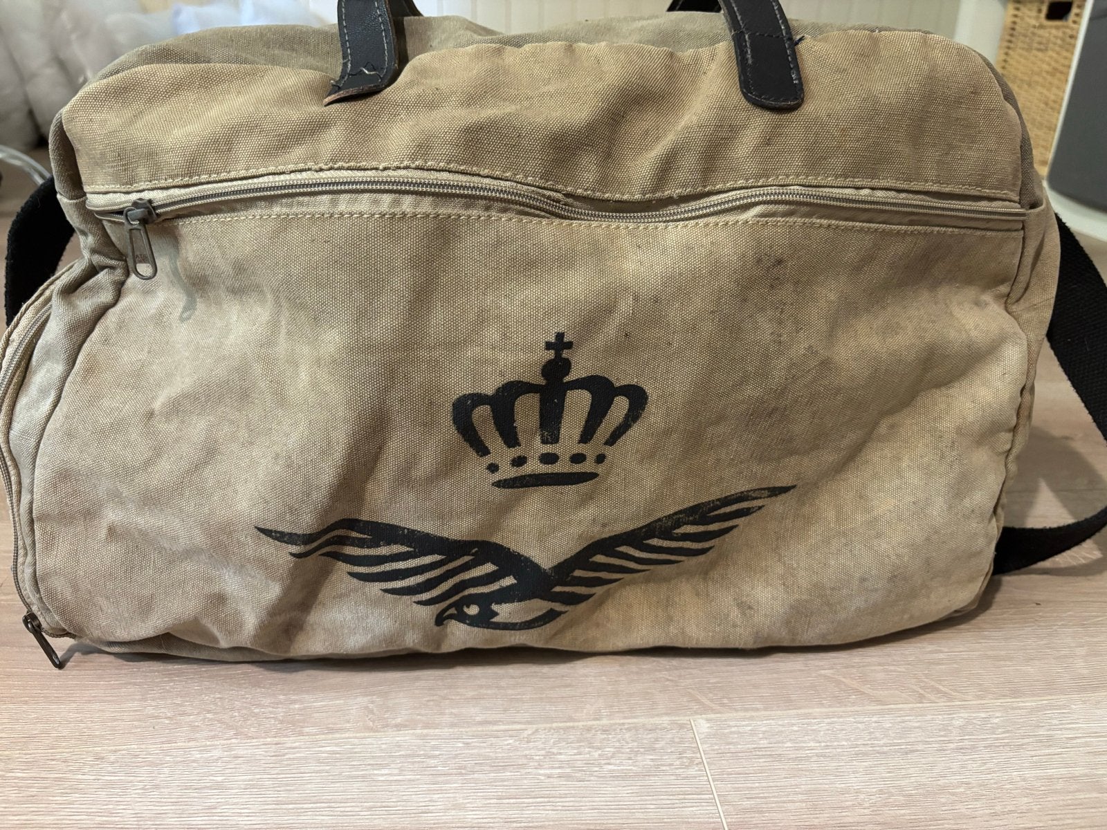 Defensie Luchtmacht Tas - Gerecycled Boogtent Doek, Ophalen of Verzenden, Gebruikt, Beige