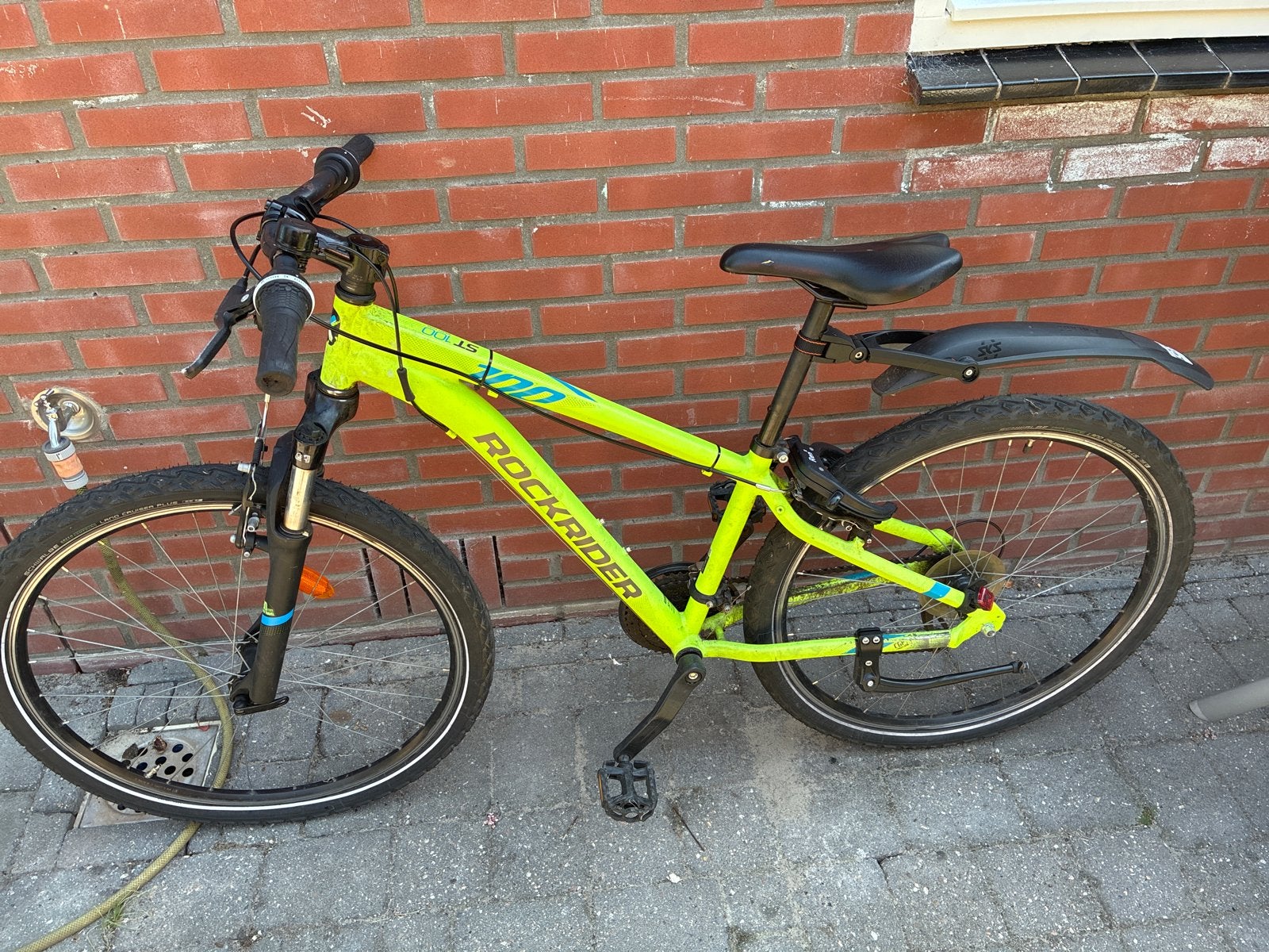Rockrider ST100 kinderfiets 24 inch, Fietsen en Brommers, Gebruikt, Velgrem, Versnellingen, Minder dan 49 cm