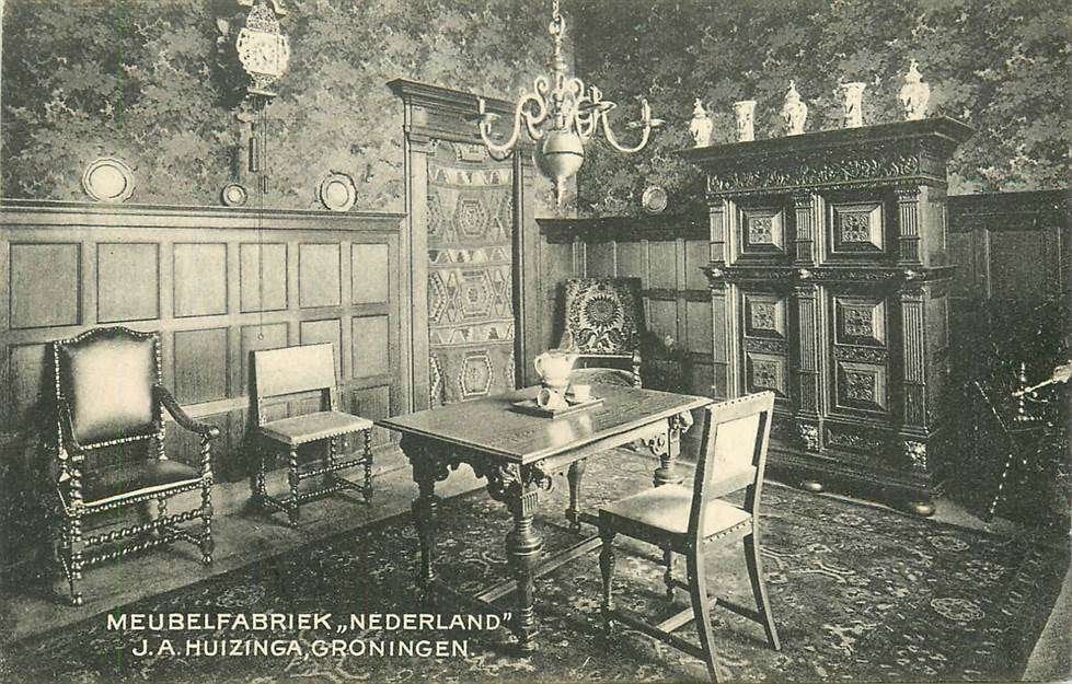 304-204-005 Groningen Meubelfabriek Nederland JA Huizinga, Verzamelen, Verzenden, Voor 1920, Groningen