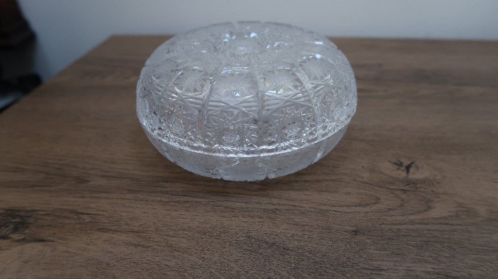 echte kristallen grote (koek) schaal en bonbon schaaltje, Antiek en Kunst, Ophalen of Verzenden
