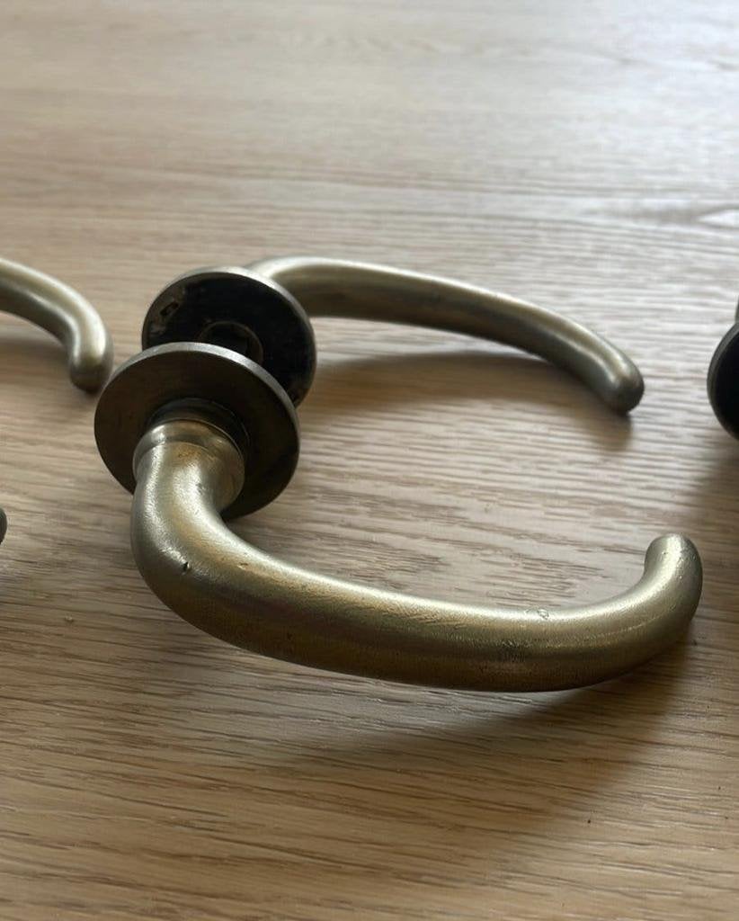 5x LIPS Deurklinken Stijlvol ANTIEK 1930 nikkel deurbeslag, Ophalen of Verzenden