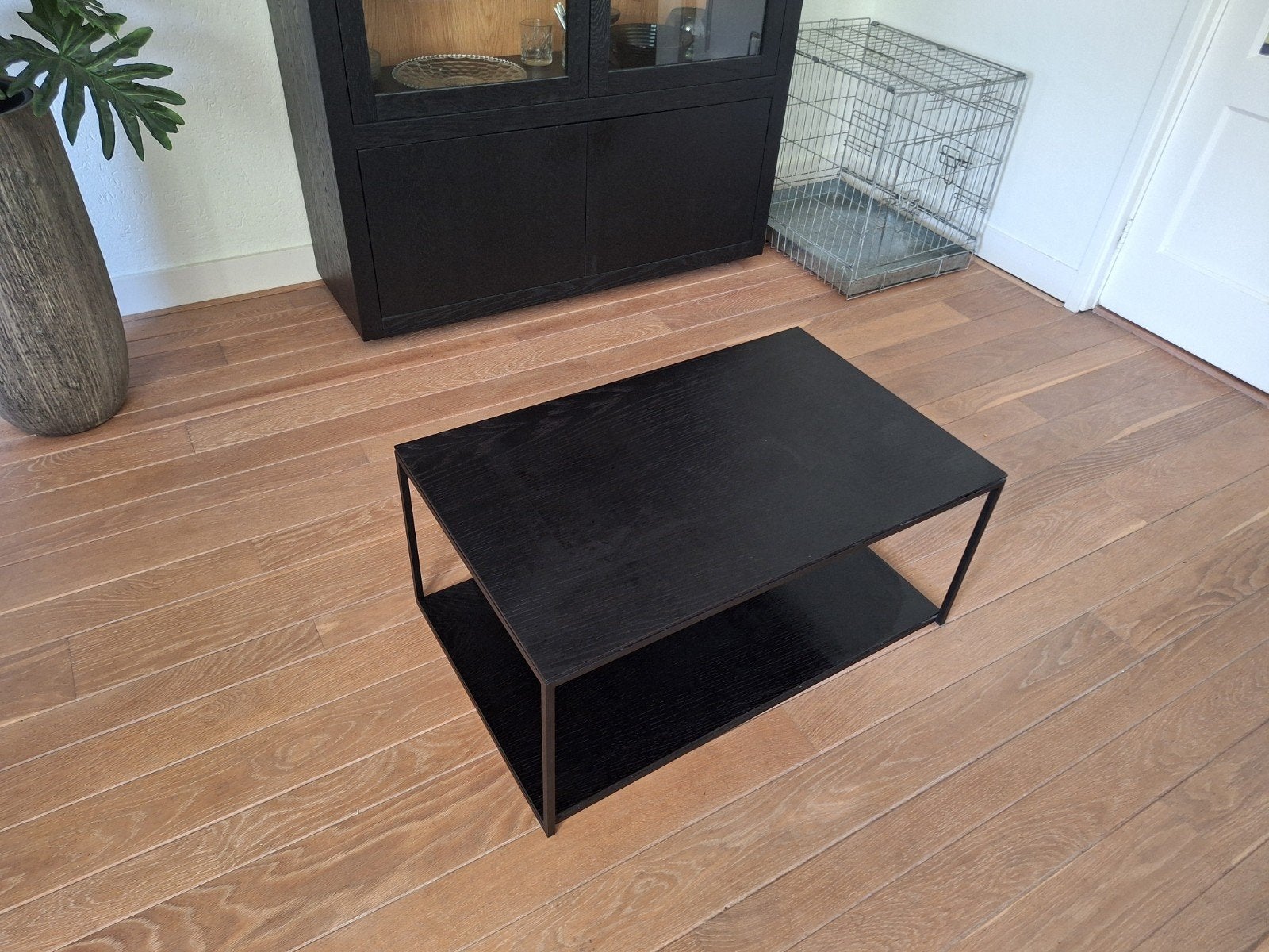 Zwarte Eiken Salontafel - Hotel Chique Stijl, Huis en Inrichting, Ophalen, Minder dan 50 cm, 50 tot 100 cm, Eikenhout