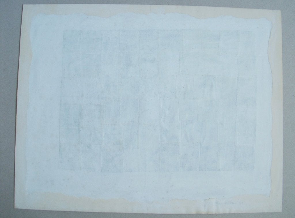 Zero (?) - witte  papier gouache - 60 vlakken - gesign. '73, Ophalen