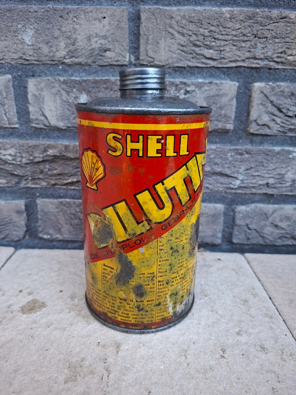 SHELL Bilutin olie blik, Ophalen of Verzenden, Gebruikt, Overige