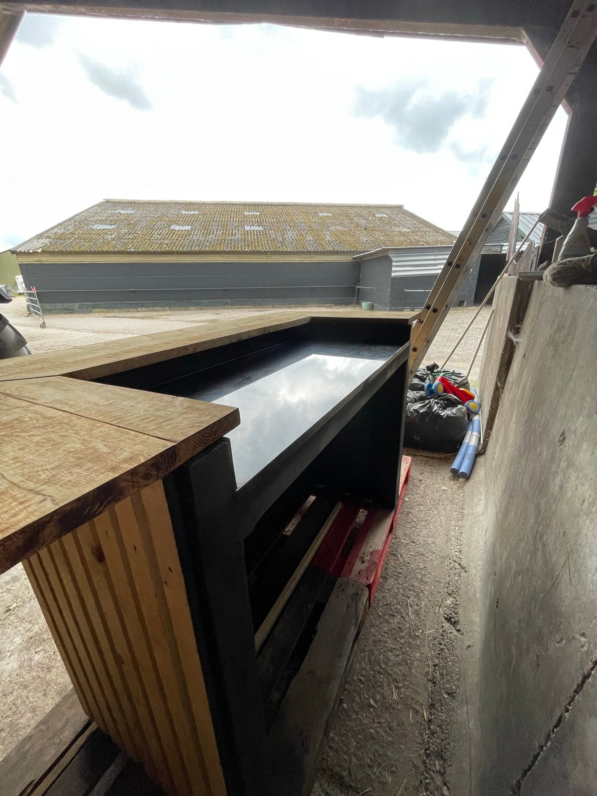 Houten Bar met natuursteen blad, Ophalen, Nieuw