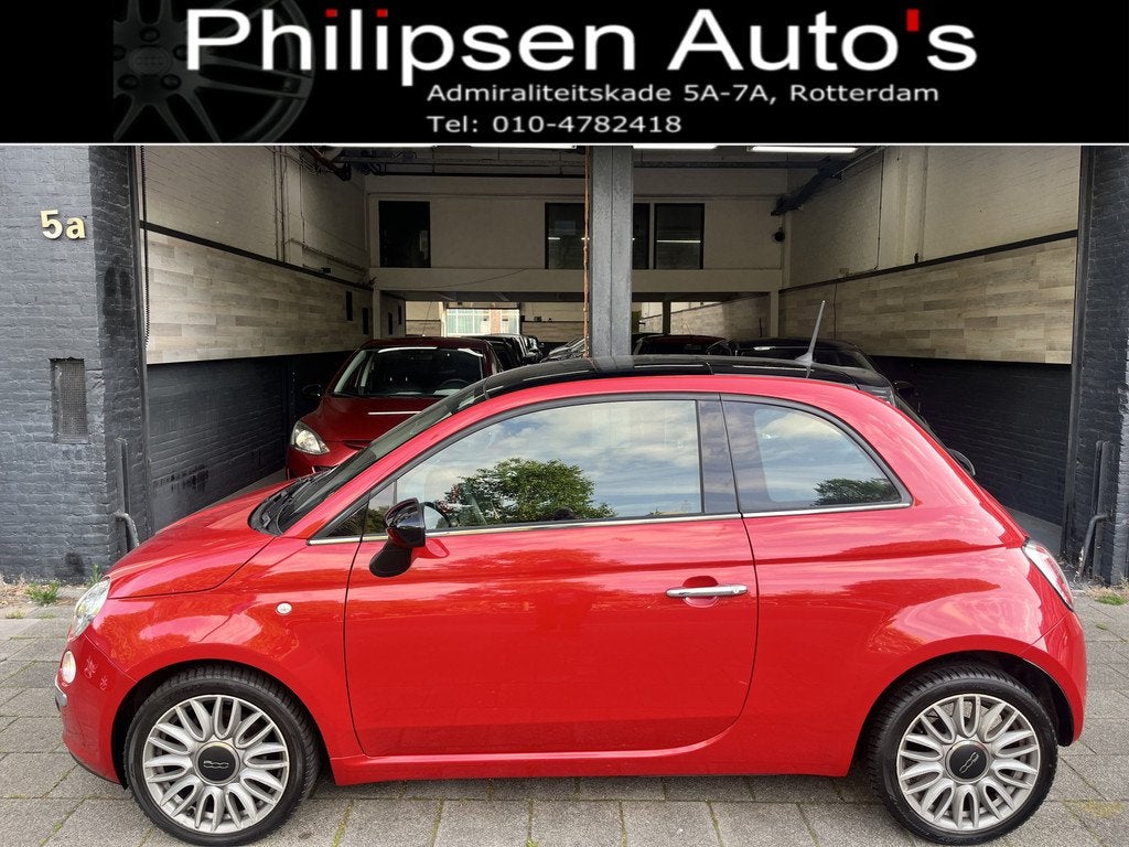 Fiat 500 0.9 Turbo Cult Leer Pano (bj 2015), Auto's, Voorwielaandrijving, Parkeersensor, Gebruikt, Met garantie (alle)