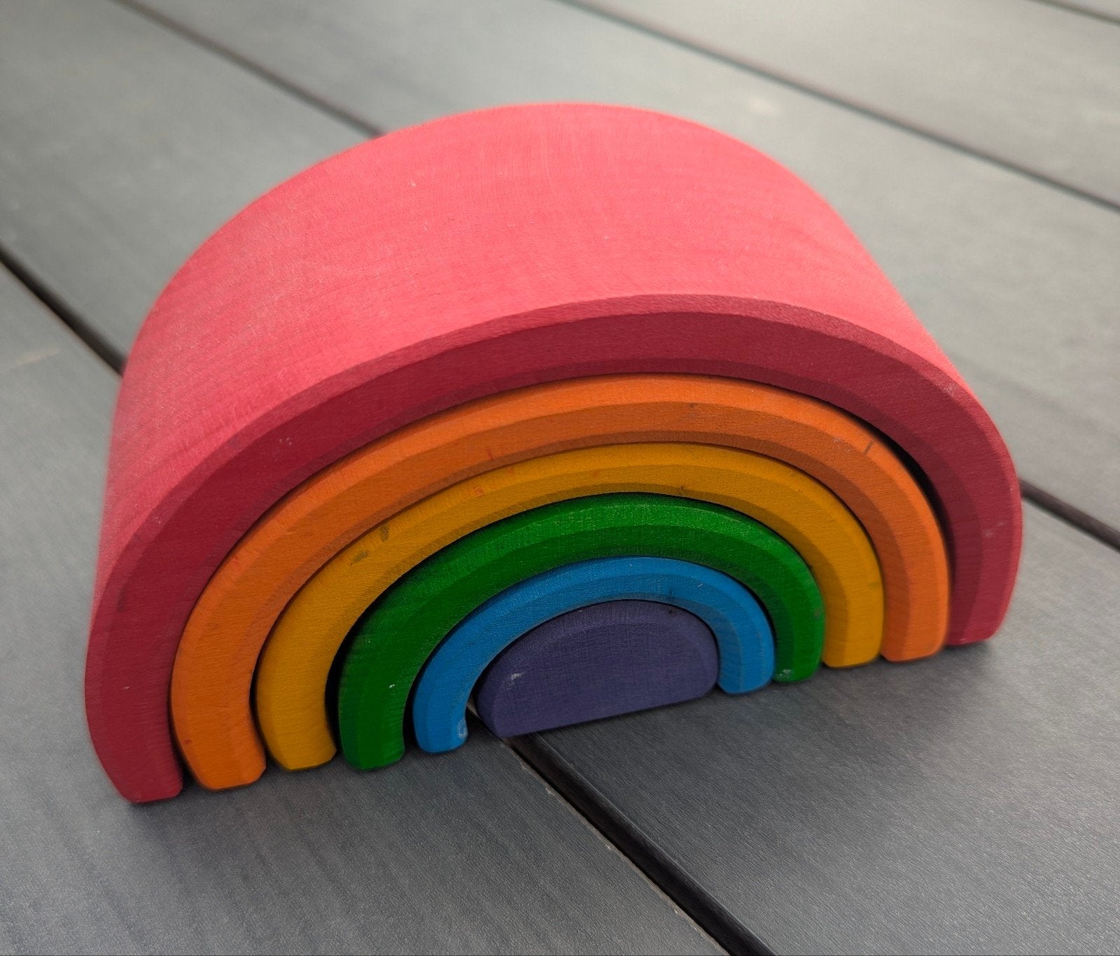 Houten GRIMMS regenboog klein- Montessori speelgoed, Kinderen en Baby's, Speelgoed | Houten speelgoed, Ophalen, Zo goed als nieuw