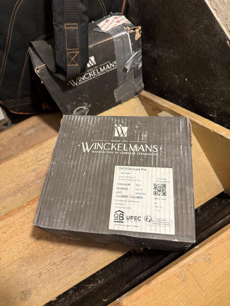 Winckelmans tegels Bleu 10x10 cm - 1 m² (2 dozen), Keramiek, Nieuw, Ophalen of Verzenden, Minder dan 20 cm