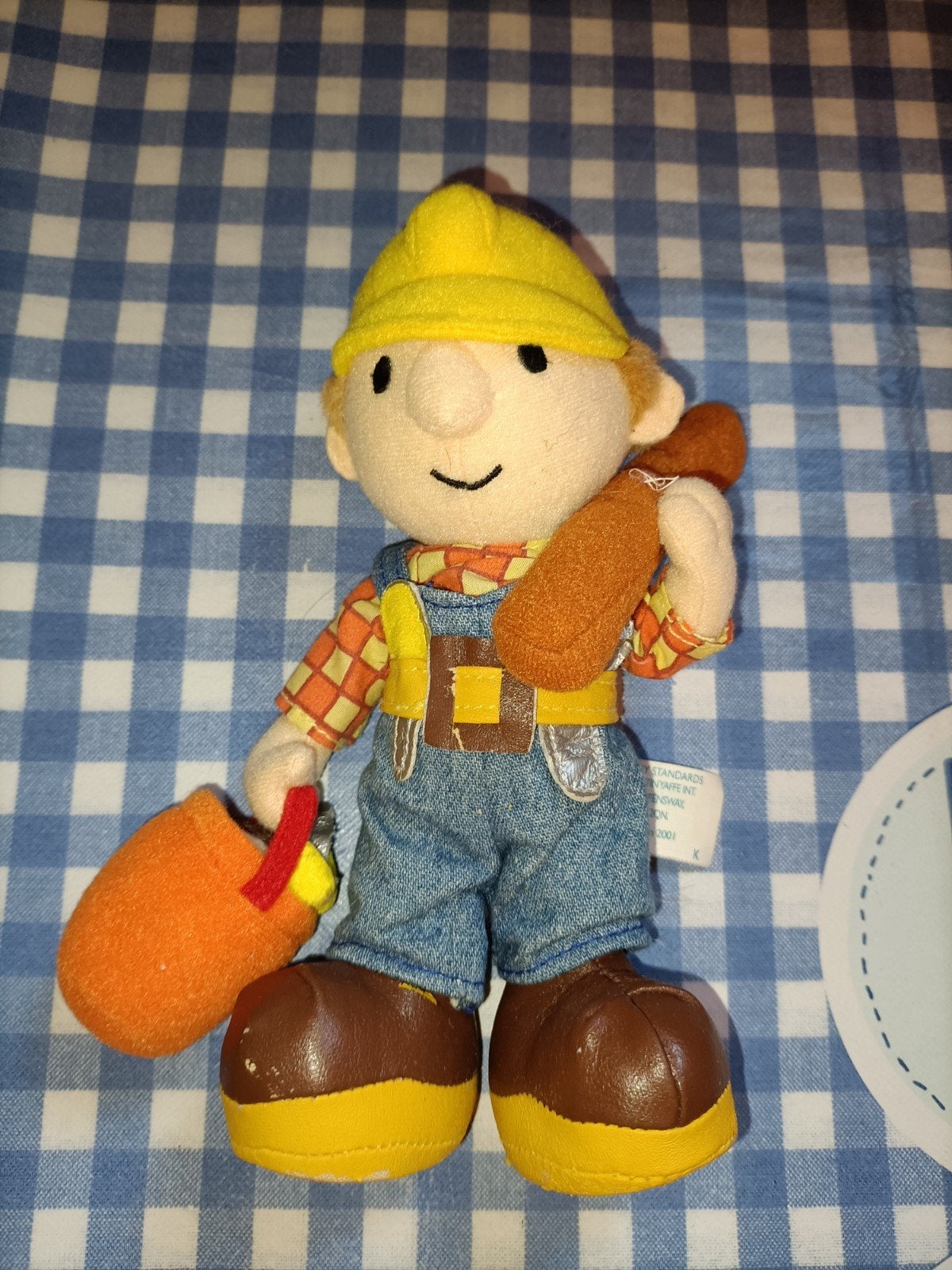 Bob de Bouwer knuffel vintage 19 cm, Kinderen en Baby's, Ophalen of Verzenden, Zo goed als nieuw, Overige typen