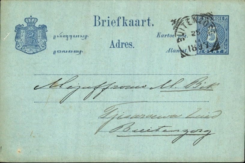 Nederlands Indië - Stempels - 1897, Verzenden, Briefkaart