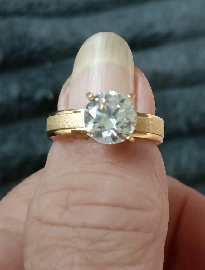 Ring Swarovski maat 19, Verzenden, Nieuw, Goud