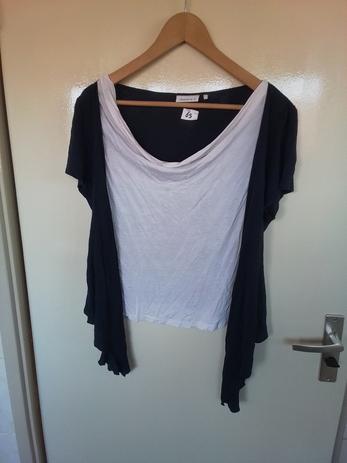65 Blauw /wit shirtje van Yessica maat M, Maat 38/40 (M), Blauw, Ophalen of Verzenden, Zo goed als nieuw
