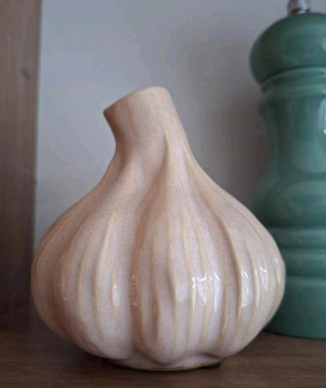 Des Pots Knoflook vaasje, Overige kleuren, Aardewerk of Porselein, Ophalen of Verzenden, Zo goed als nieuw