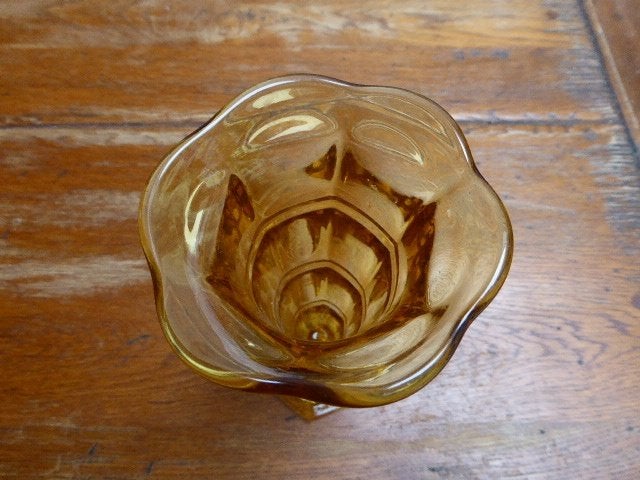 Art deco persglazen vaasje, 20 cm., Ophalen of Verzenden