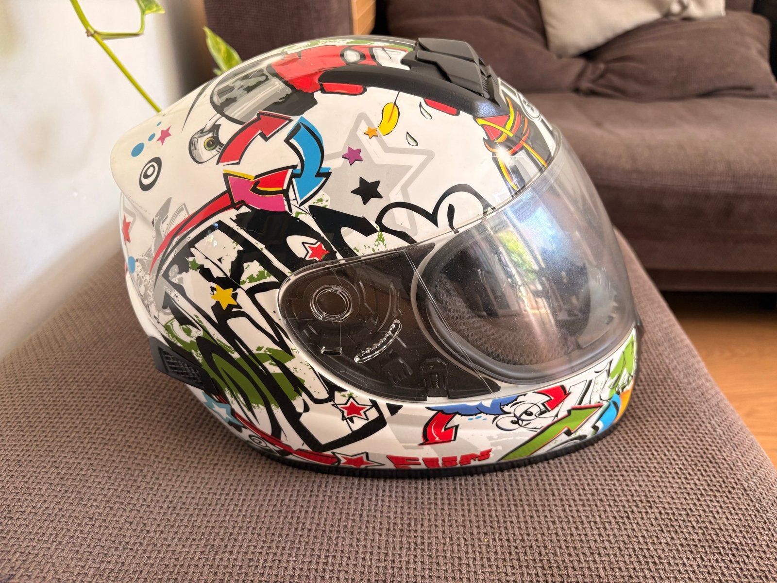 Shiro SH-829 Comic integraalhelm YL – 54 cm, Motoren, Integraalhelm, S, Tweedehands, Ophalen