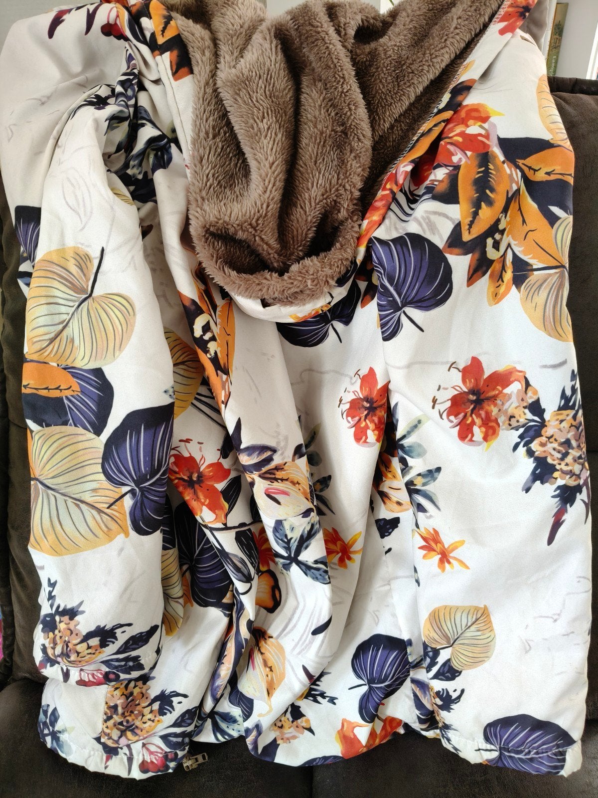 Warme zomer as met bloemenprint en teddy voering, Overige kleuren, Ophalen of Verzenden, Maat 36 (S), Onbekend