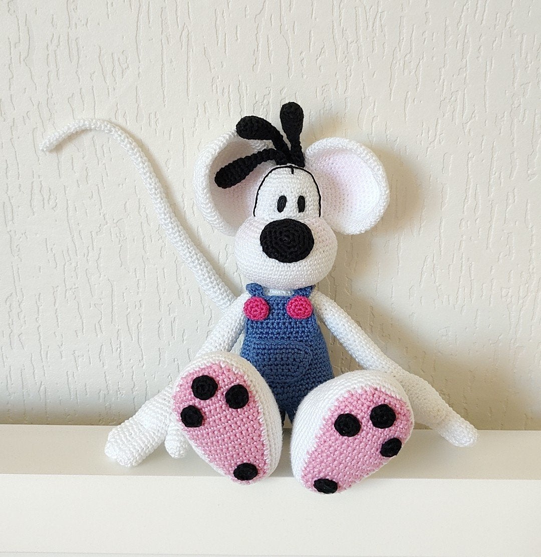 Gehaakte Diddl knuffel, Hobby en Vrije tijd, Breien en Haken, Ophalen of Verzenden, Nieuw