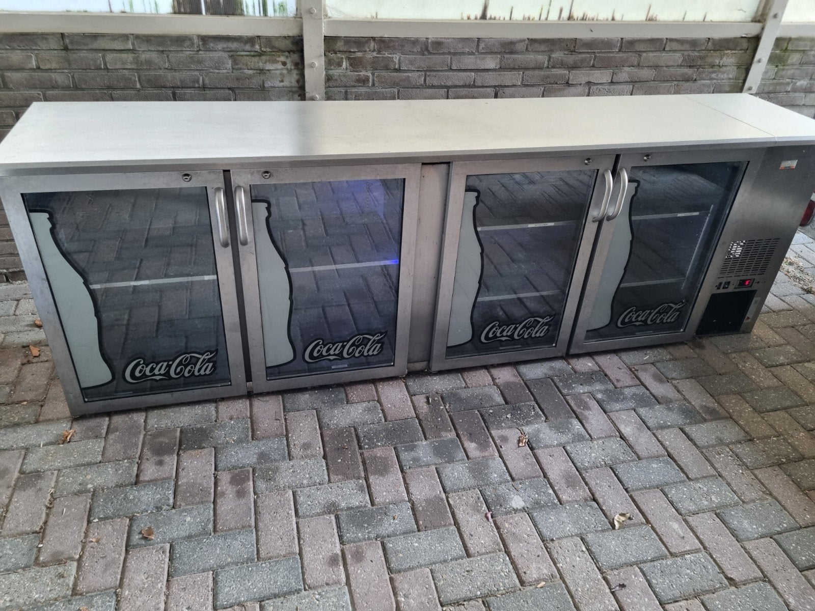 Grote gamko glasdeur bar koelkast, 85 tot 120 cm, Zonder vriesvak, 200 liter of meer, 60 cm of meer