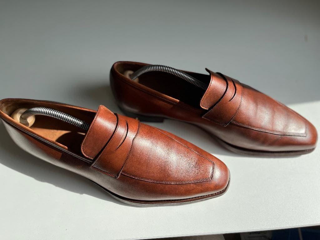 Crockett & Jones Merton loafers - mt 8,5 E - cognac bruin, Loafers, Bruin, Ophalen of Verzenden, Gedragen