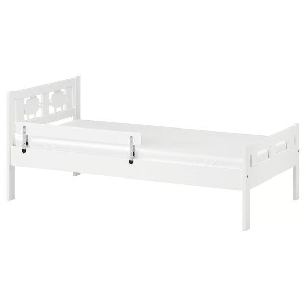 kinderbed incl. matras en Valbeveiliging - Wit, Ophalen, Gebruikt, Wit, Overige maten
