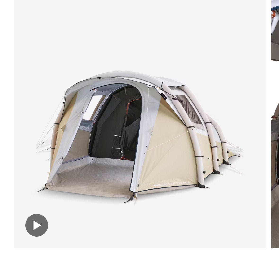 Opblaasbare tent 4 personen, Air Seconds met Fresh & Black, Caravans en Kamperen, Ophalen, Zo goed als nieuw