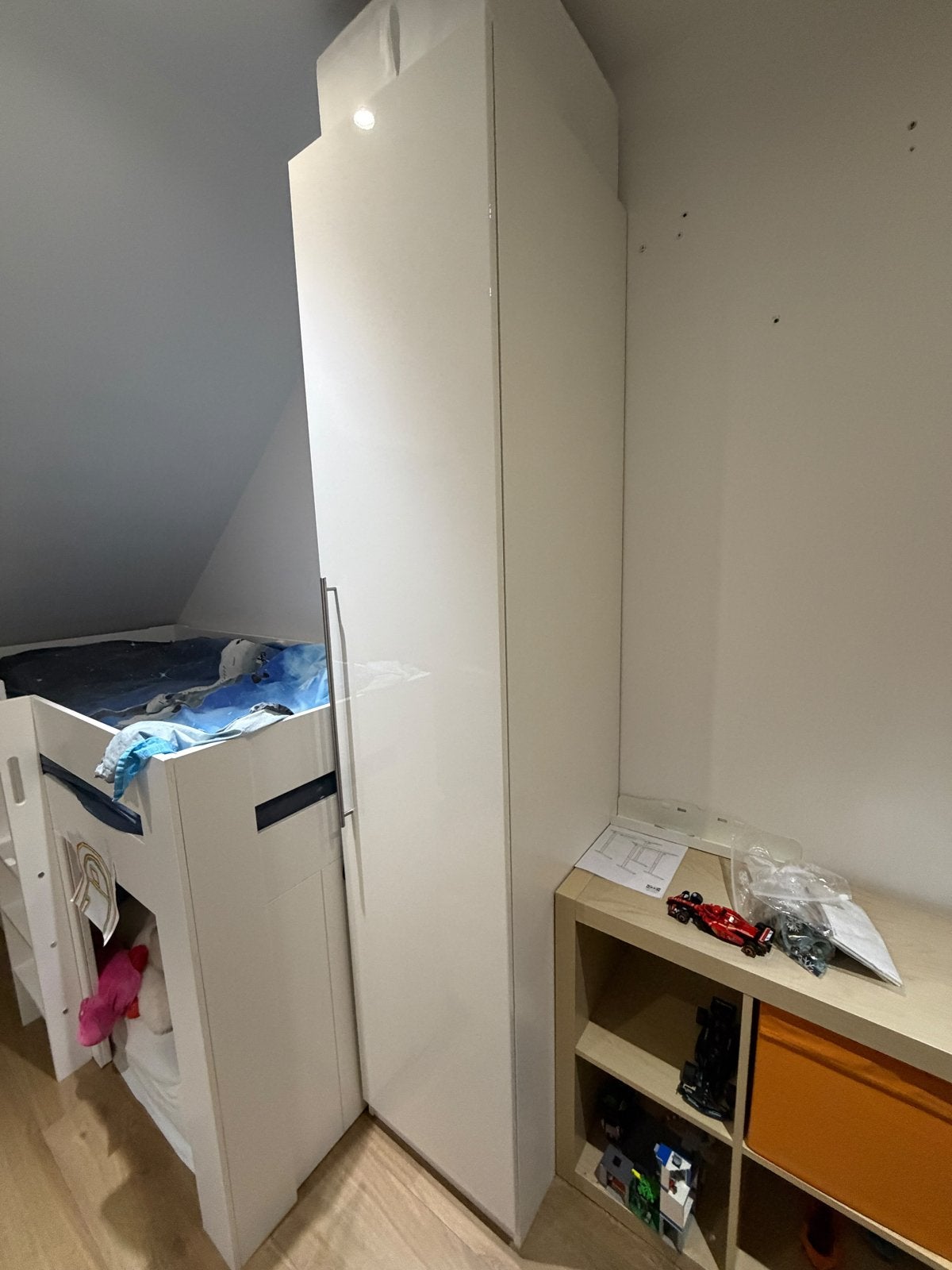 IKEA Fardal hoogglans wit deur Pax kast 50x229 cm, Ophalen, 200 cm of meer, Zo goed als nieuw, Minder dan 25 cm
