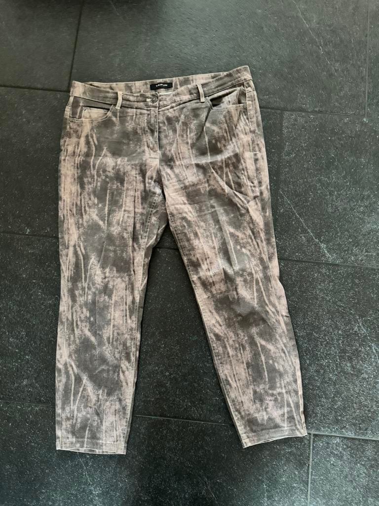 Heel mooie oudroze/grijs gevlekte broek van Taifun mt46 izgs, Kleding | Dames, Ophalen of Verzenden, Zo goed als nieuw, Grijs