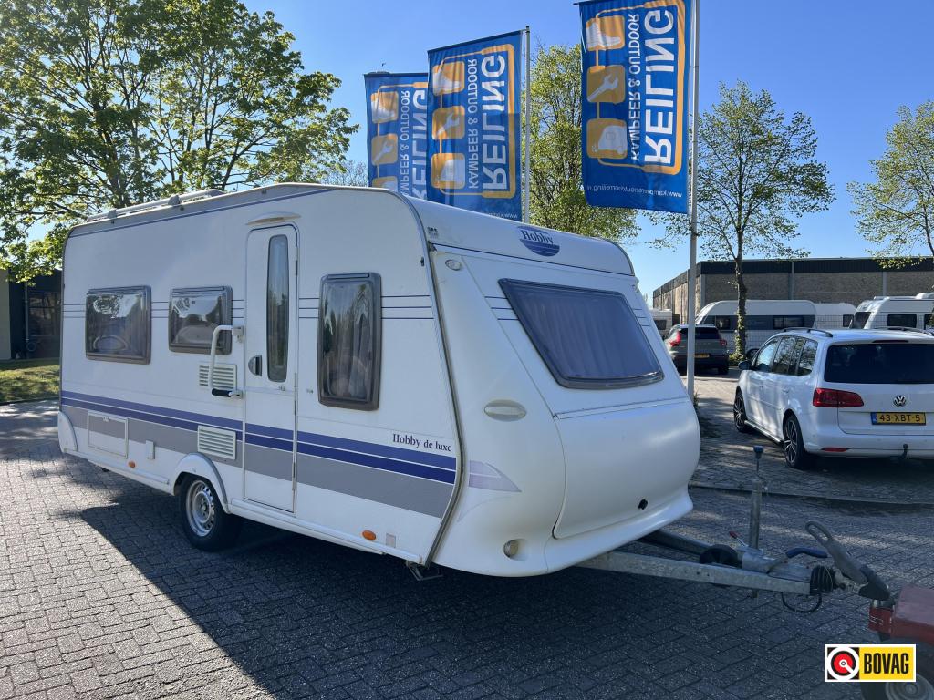 Hobby De Luxe 460 LU, Caravans en Kamperen, Caravans, Bedrijf, tot en met 4, 1000 - 1250 kg, Rondzit, Hobby, 2 aparte bedden, Overige typen