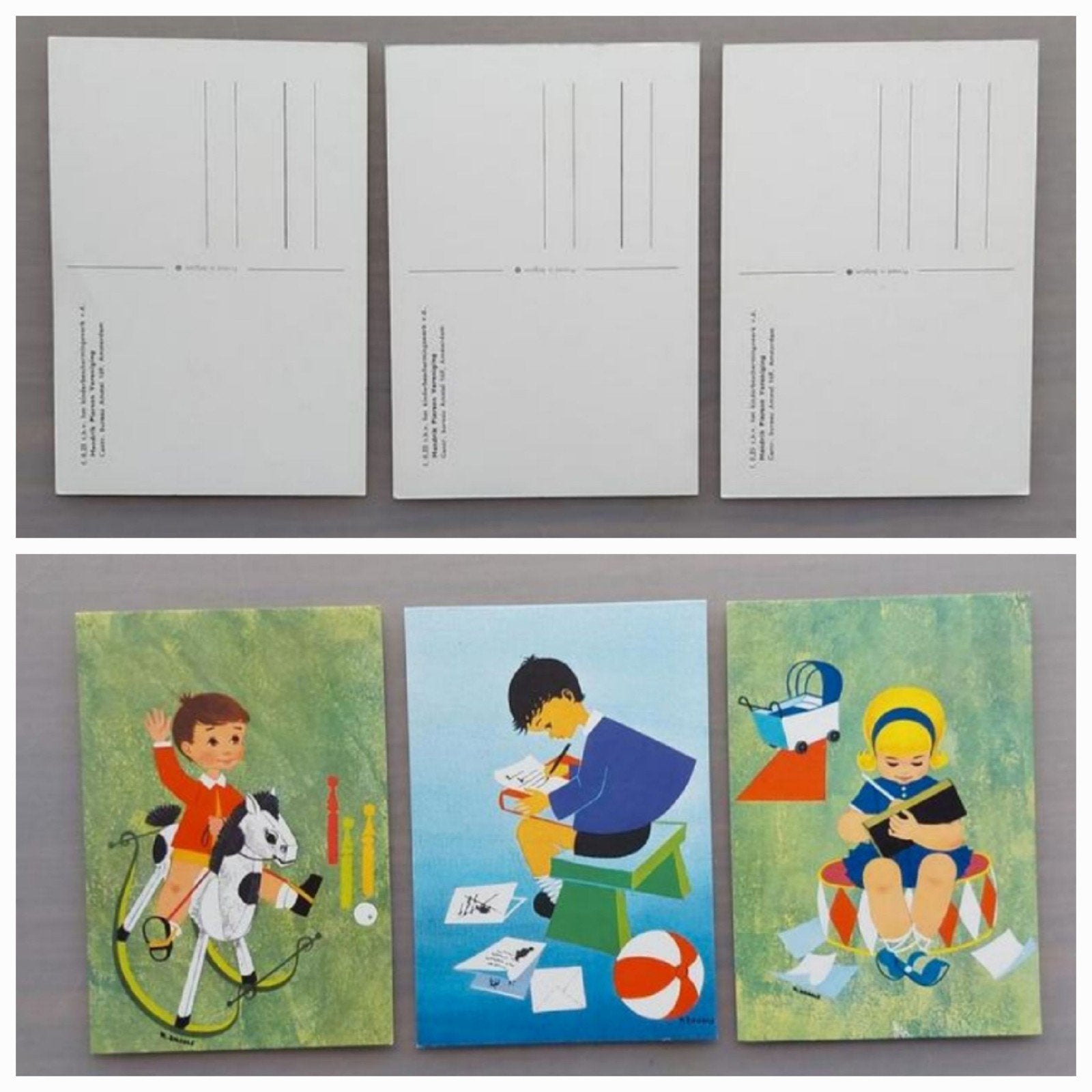 3 oude ansichtkaarten: Kinderbeschermingswerk Hendr Pierson, Verzamelen, Ophalen of Verzenden, 1980 tot heden, Ongelopen, Kinderen