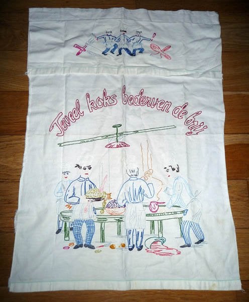 Overhangdoek voor een handdoek rekje., Antiek en Kunst, Ophalen of Verzenden