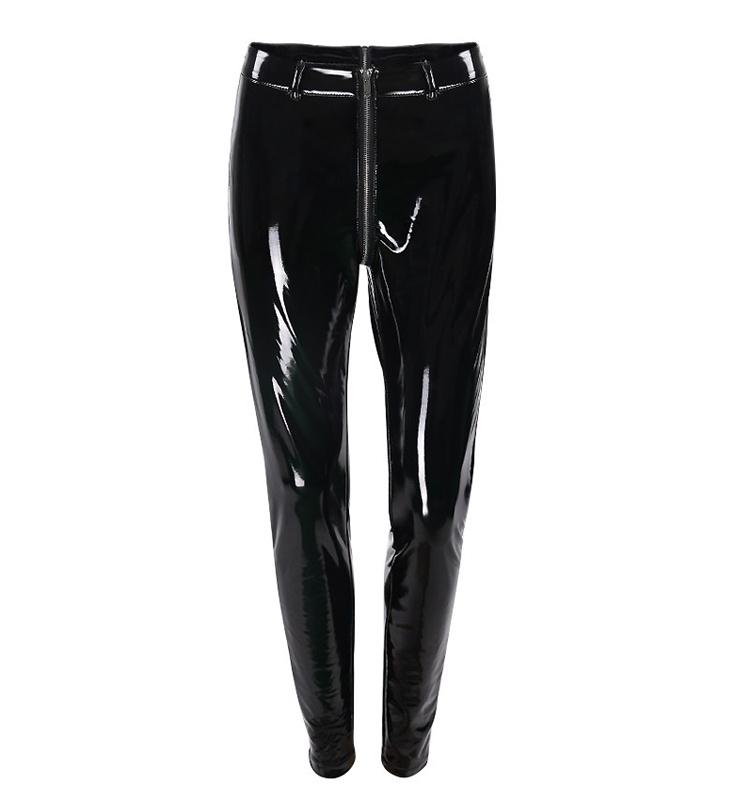 Zwarte wetlook broek / leren sexy dames strakke, Maat 38/40 (M), Verzenden, Zwart, Nieuw