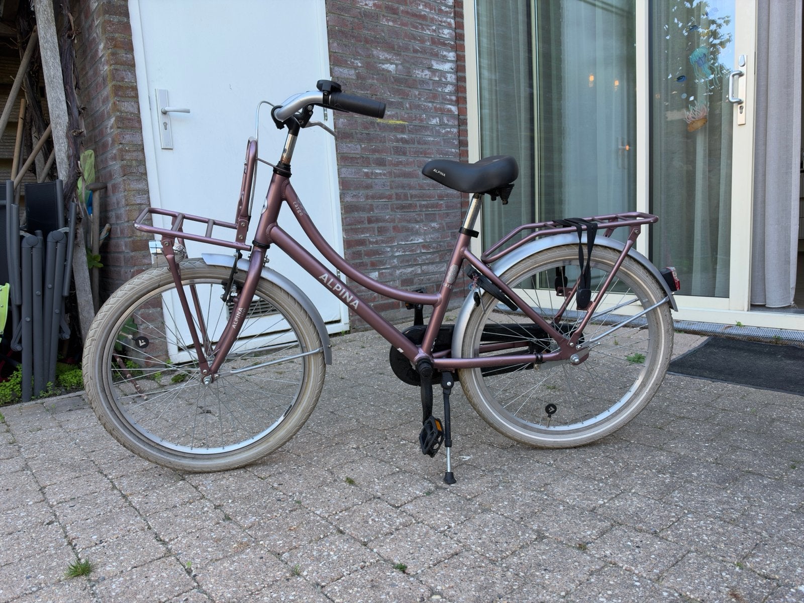 Alpina Cargo 20 inch kinderfiets met voordrager, Fietsen en Brommers, Ophalen, Gebruikt, Terugtraprem, 20 inch of meer