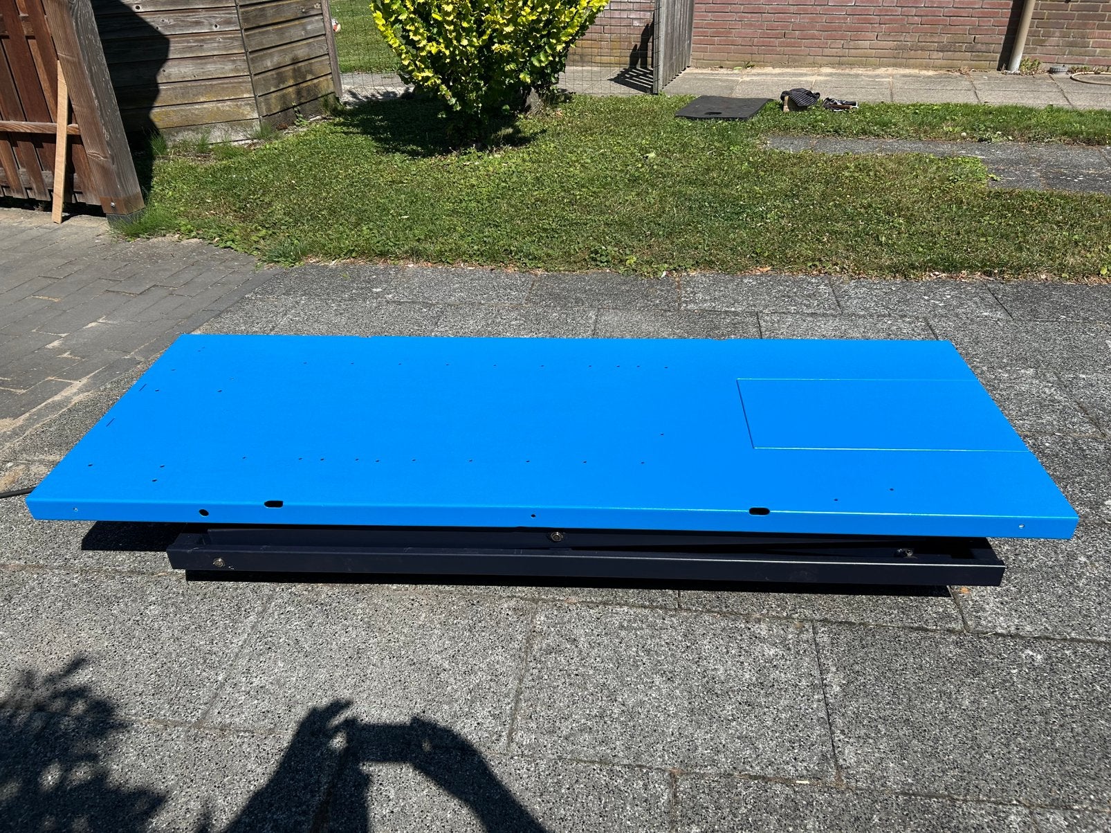 Te koop aangeboden een professionele zware schaar-heftafel, Ophalen, Gebruikt