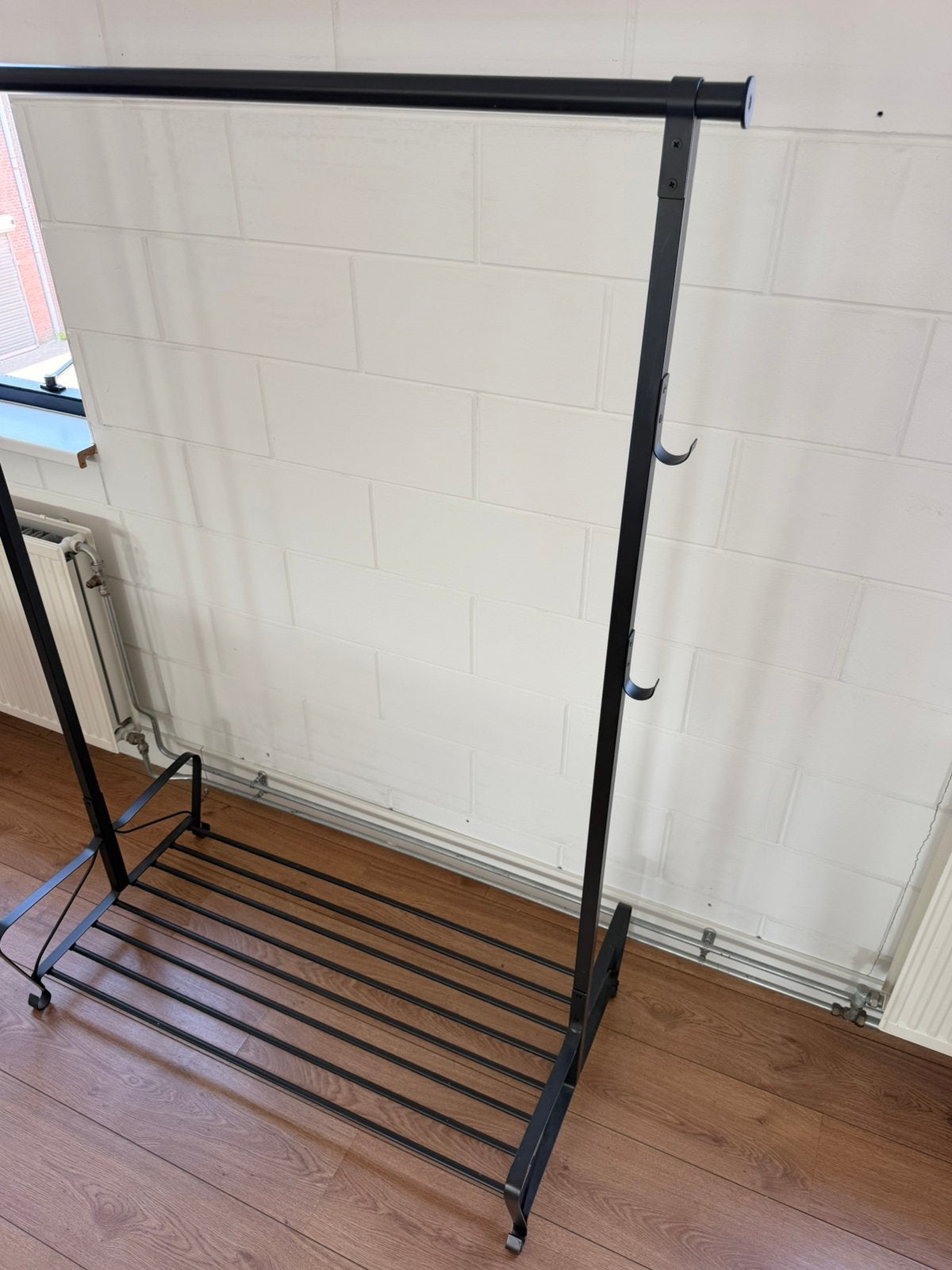 IKEA PORTIS kledingrek met schoenenrek – zwart, Kleding | Dames, Ophalen, Gebruikt