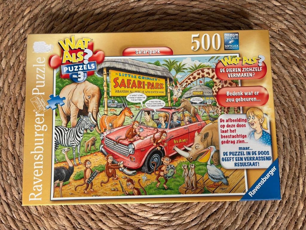 Ravensburger Wat Als? Puzzel Safaripark 500 stukjes, Ophalen, 500 t/m 1500 stukjes, Gebruikt, Legpuzzel