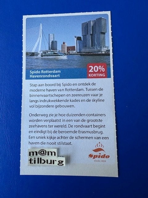 Spido Rotterdam Havenrondvaart 20% korting tot 1-7-2027, Drie personen of meer, Kortingsbon, Overige typen