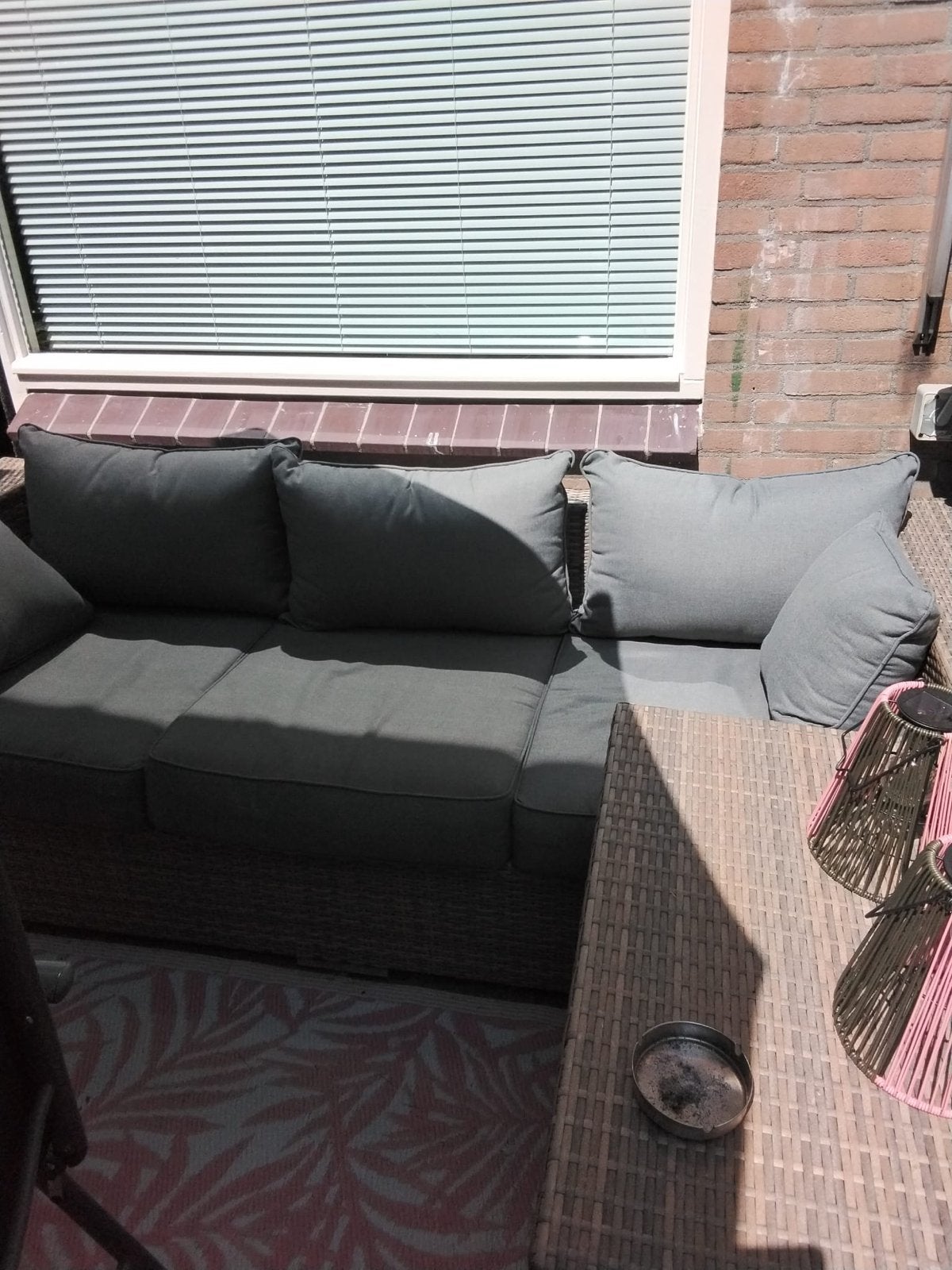 3-delige tuinbank, uit te breiden naar hoekbank, Tuin en Terras, Ophalen, 3 zitplaatsen, Zo goed als nieuw, Loungeset