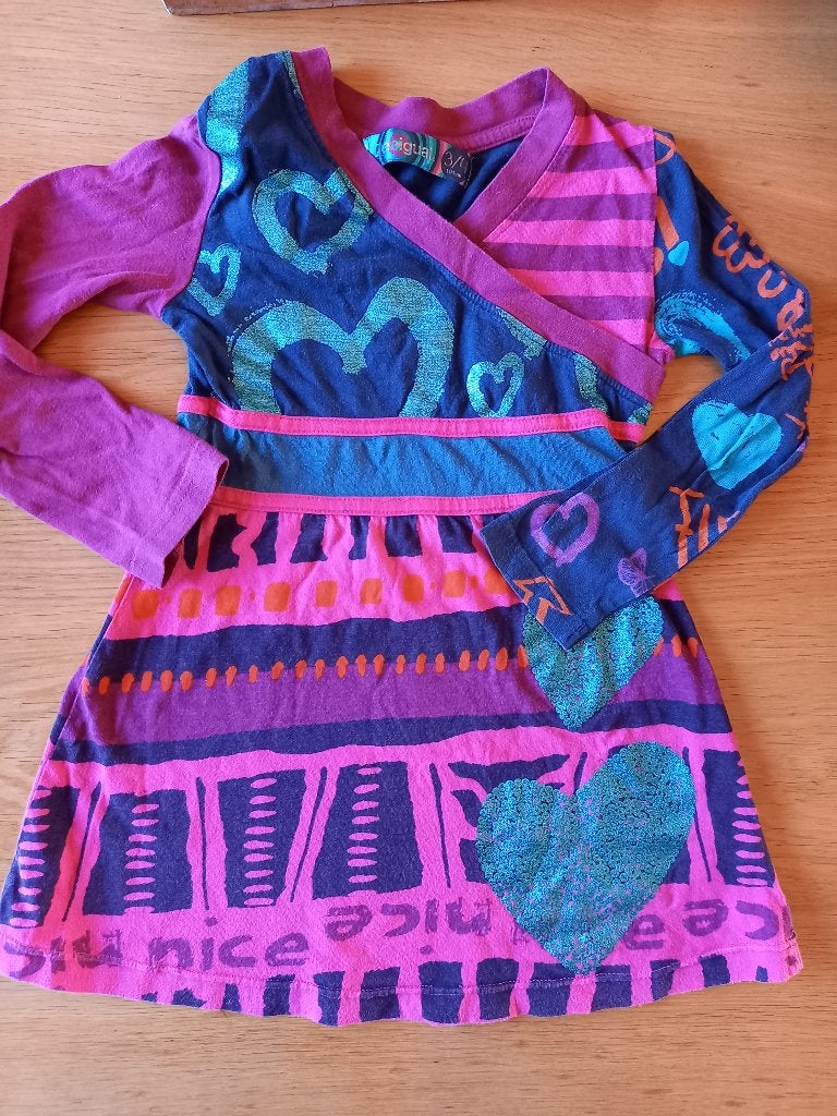 Desigual meisjesjurk maat 3/4, 104, Kinderen en Baby's, Gebruikt, Desigual, Meisje, Ophalen of Verzenden