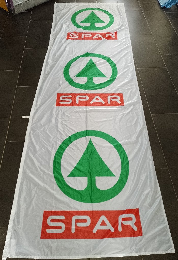 Spar vlag 100 cm x 300 cm., Ophalen of Verzenden, Zo goed als nieuw