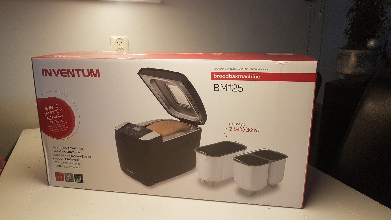 INVENTUM BM125 NIEUW IN DOOS, Witgoed en Apparatuur, Broodbakmachines, Ophalen, Nieuw
