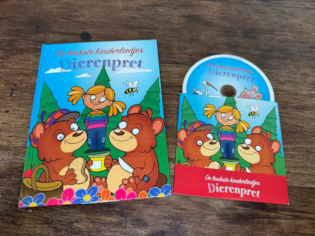 De Leukste Kinderliedjes Dierenpret CD + Boek met Teksten, Cd's en Dvd's, Cd's | Kinderen en Jeugd, Ophalen of Verzenden, Zo goed als nieuw