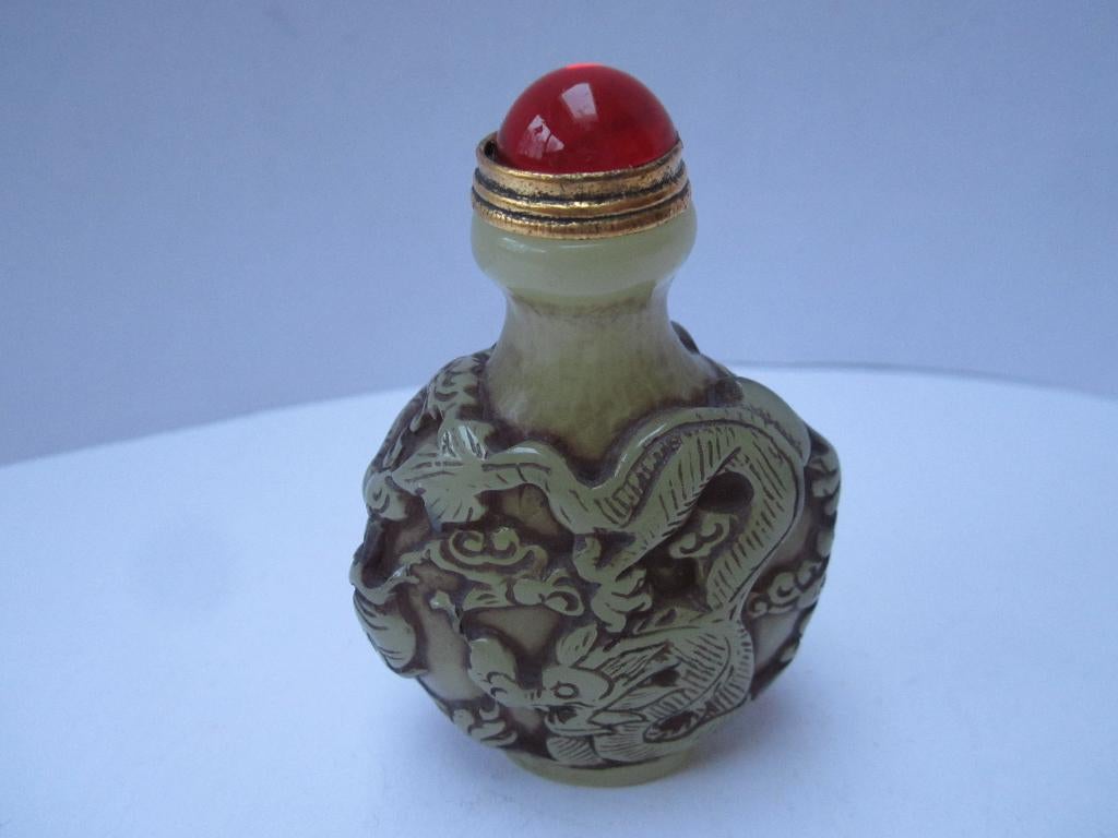Chinees/Chinese snuifflesje met lepel # 9782, Antiek en Kunst, Ophalen of Verzenden