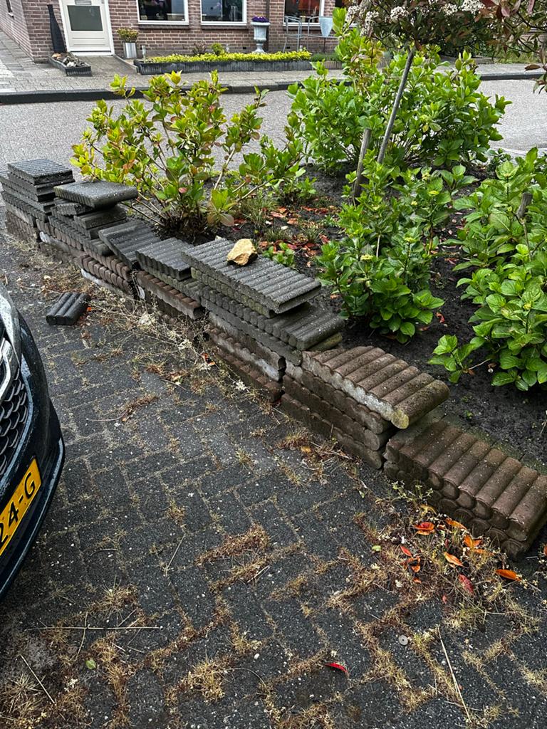 Palissadebanden gratis af te halem!!, Tuin en Terras, Tegels en Klinkers, Ophalen, Beton, Klinkers