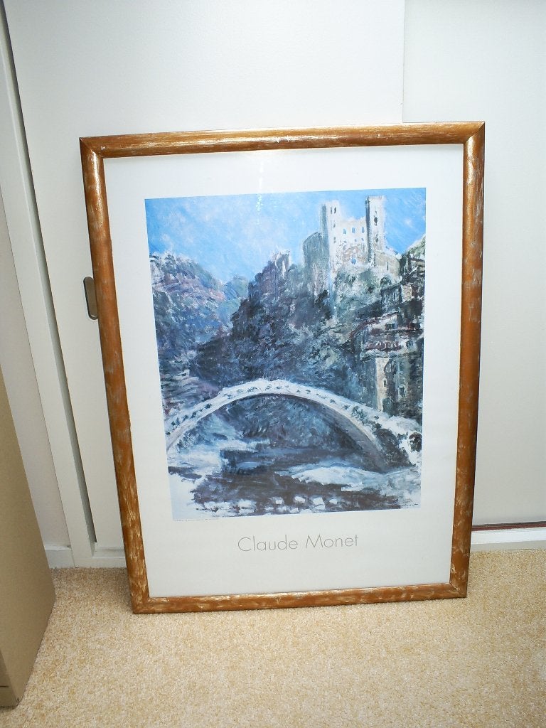 Claude Monet in wissellijst, 50 – 75, Gebruikt, Ophalen of Verzenden, Foto of Poster