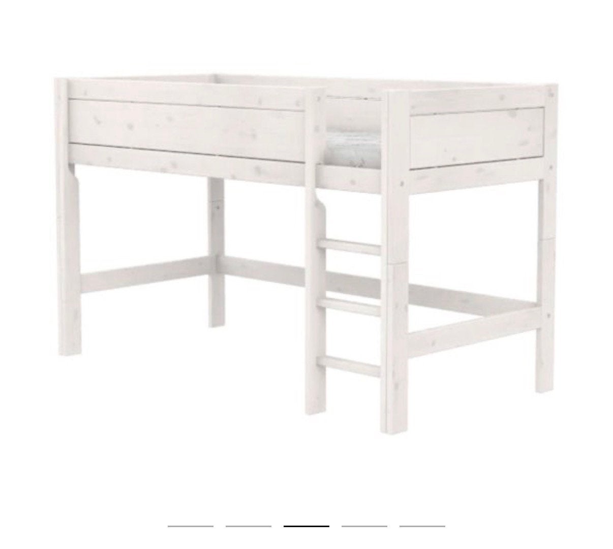 Lifetime halfhoogslaper 90x200 whitewash, Ophalen, Gebruikt, Halfhoogslaper