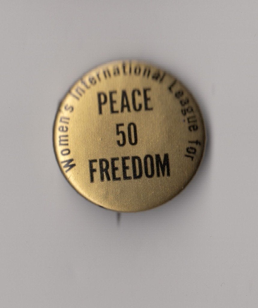 Womans International League for Peace Vrede speldje, Verzamelen, Speldjes, Pins en Buttons, Gebruikt, Niet vindbaar, Niet vindbaar