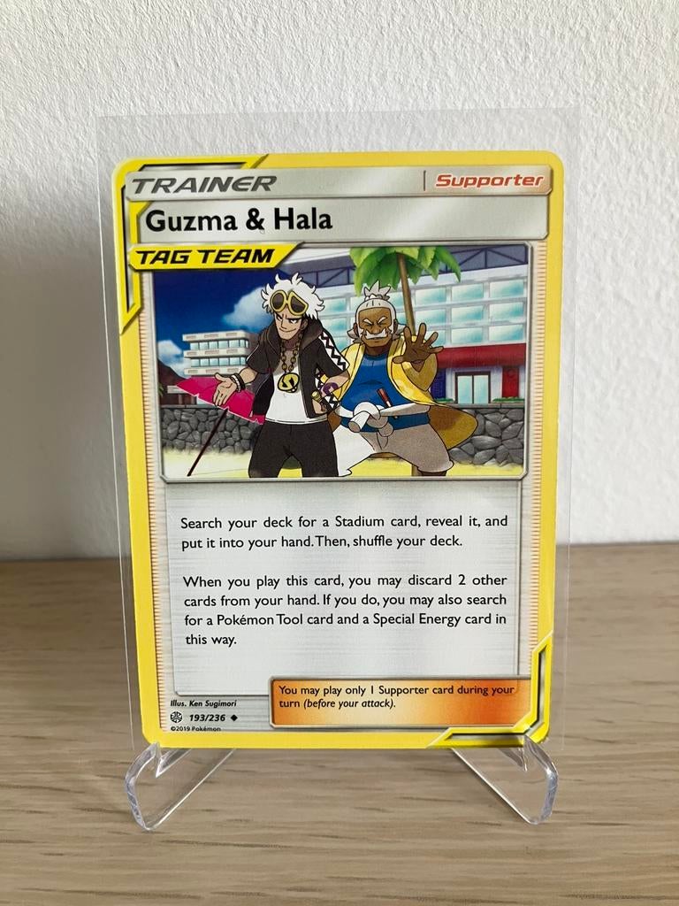 Guzma & Hala 193/236 nearmint, Ophalen of Verzenden, Zo goed als nieuw, Losse kaart